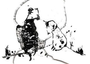 Chinatusche auf Papier 29,7 x 42 cm