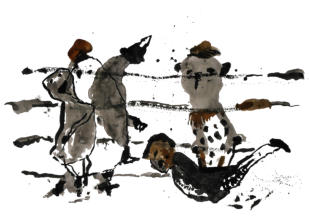 Chinatusche auf Papier 29,7 x 42 cm