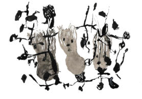 Chinatusche auf Papier 29,7 x 42 cm