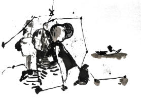 Chinatusche auf Papier 29,7 x 42 cm