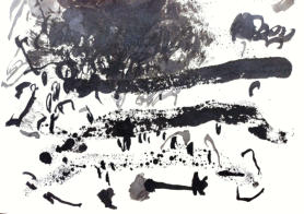 Chinatusche auf Papier, 29,7 x 45 cm